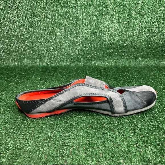 RARE Diesel Deadstock KEVLIH Women Gray Orange Sneakers Mules Vintage Sz 8.5 NEW - Picture 6 of 10